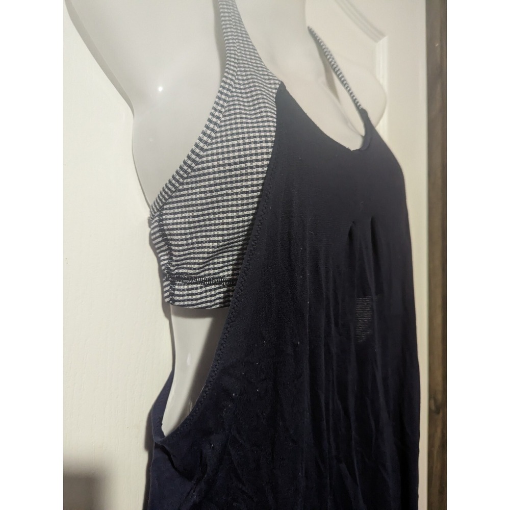 Lululemon Practice Freely Inkwell Tank Size 6 EUC Navy Blue White